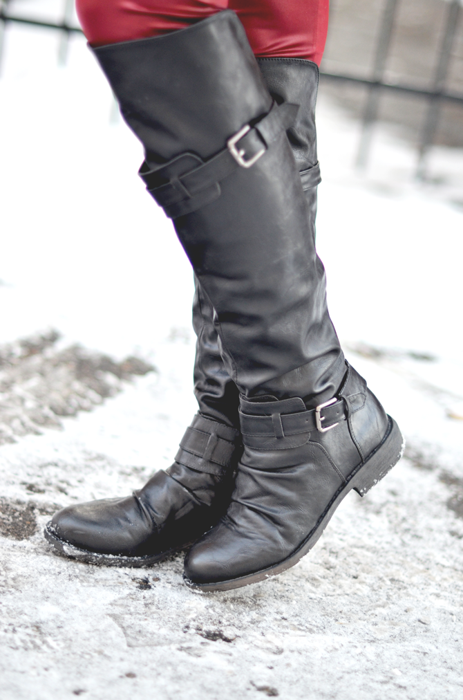 Michael kors black clearance boots dsw