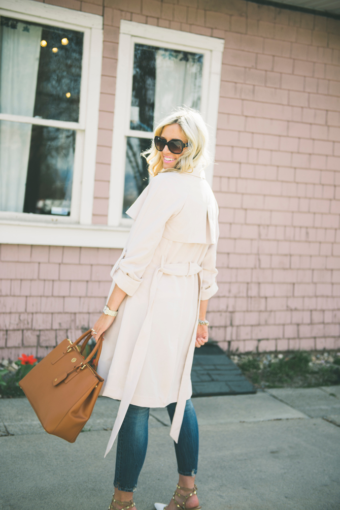 LittleMissFearless_H&M blush pink trench coat spring 2015_4