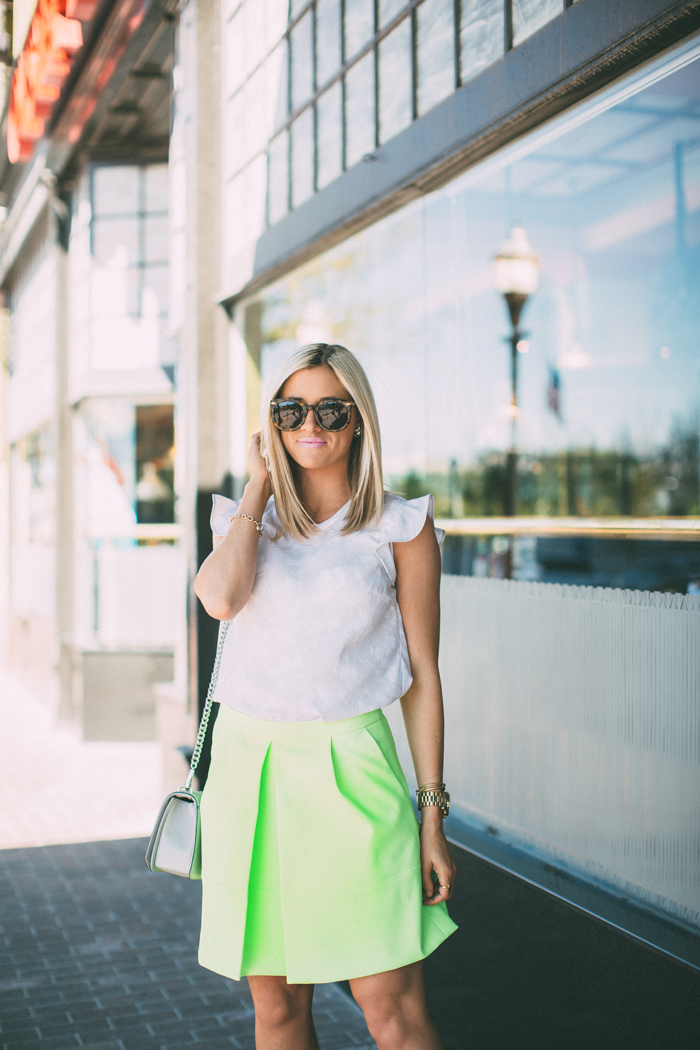 LittleMissFearless_jcrew neon yellow skirt 4