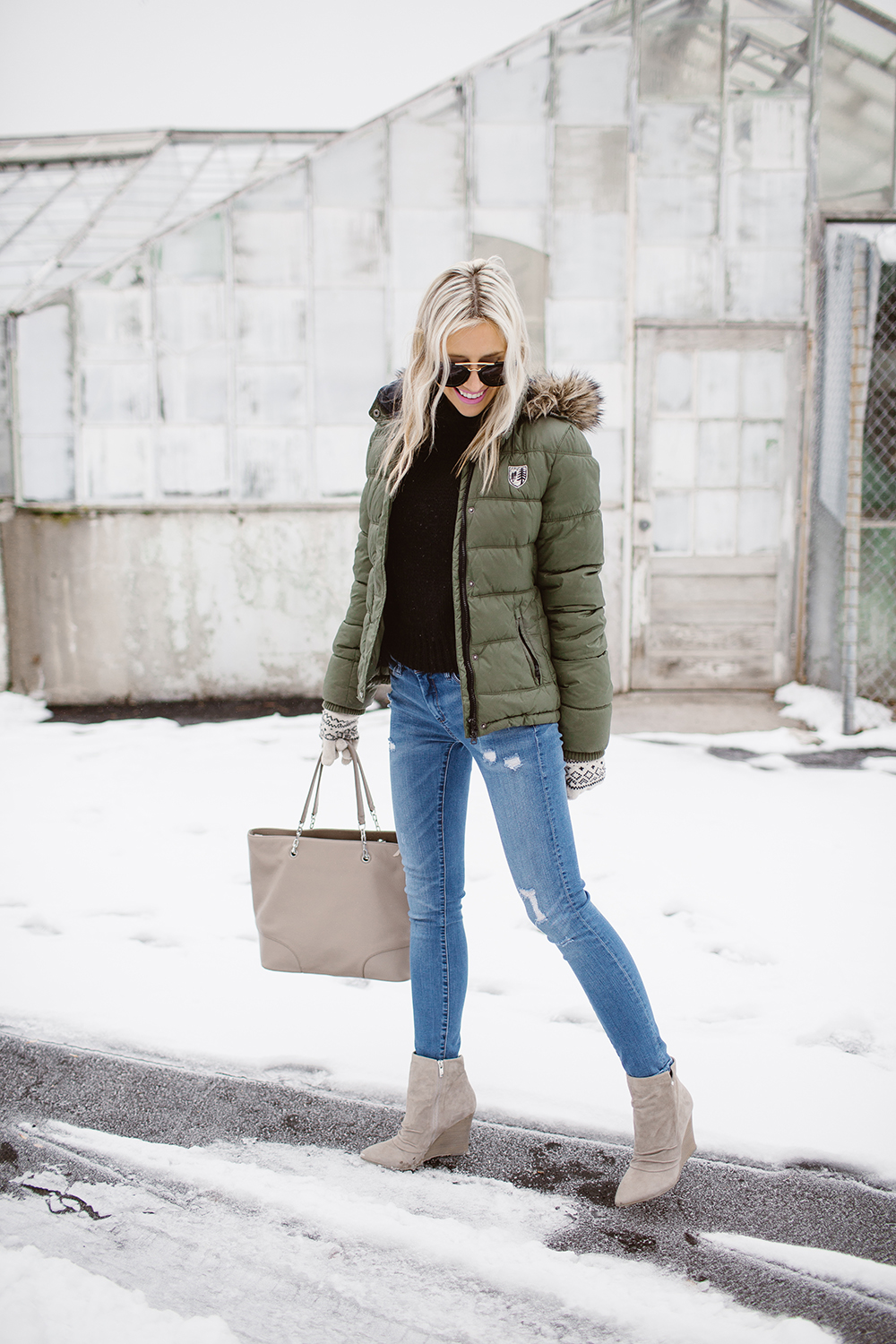 Olive green 2025 winter outfits