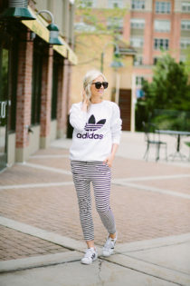 black and white sporty stripes | adidas | asos | Little Miss Fearless