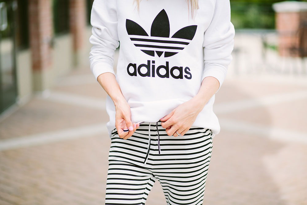 black and white sporty stripes | adidas | asos | Little Miss Fearless