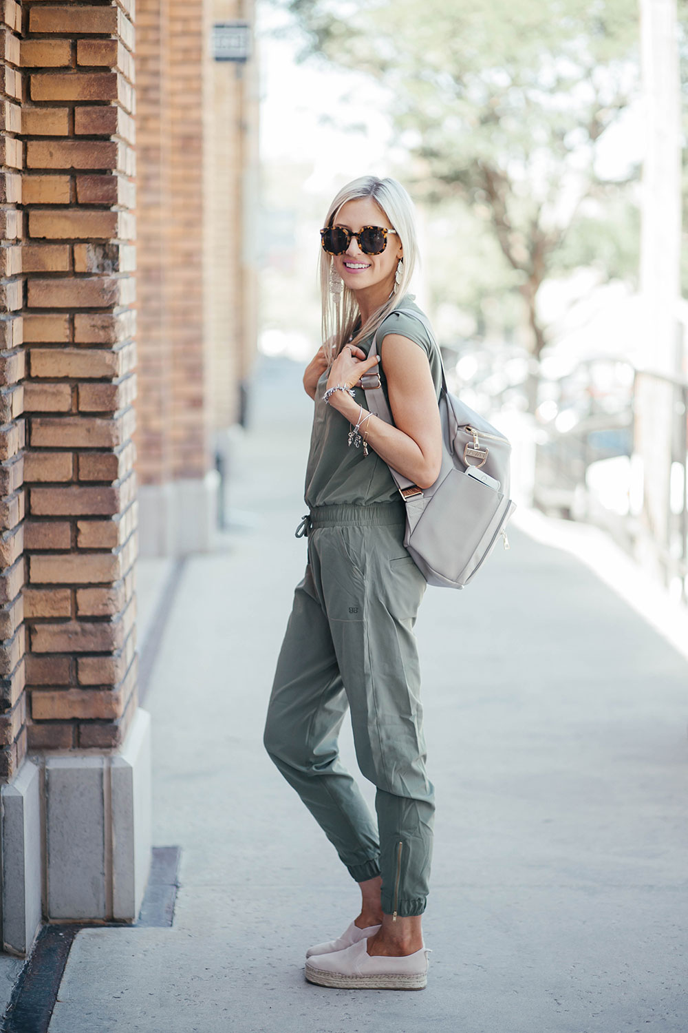 How to wear a jumpsuit 4 ways | summer outfit ideas | stylish mom outfits | how to style a diaper bag | Little Miss Fearless