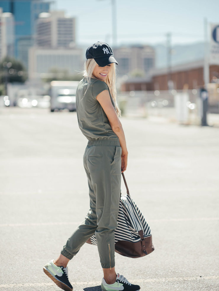 How to wear a jumpsuit 4 ways | summer road trip outfit | how to style a baseball hat | Little Miss Fearless