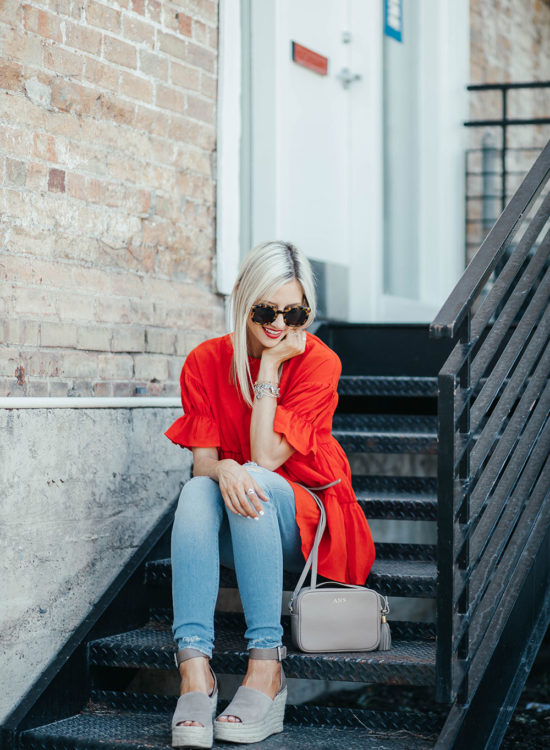 How to make the most of a summer staycation | red outfit ideas | summer outfit ideas | marc fisher wedges | Little Miss Fearless