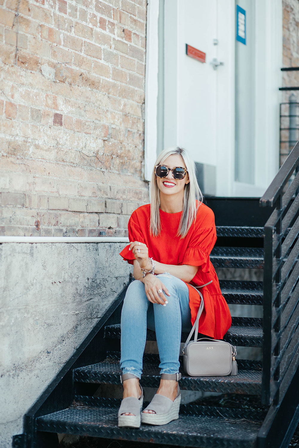 how to make the most of a summer staycation | red outfit ideas | summer outfit ideas | marc fisher wedges | Little Miss Fearless