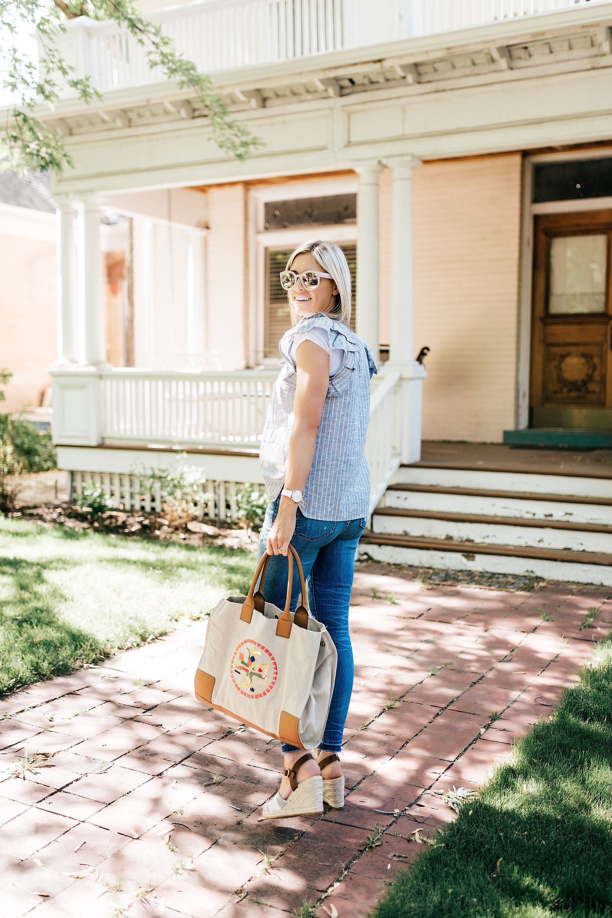 Tory Burch Ella Canvas Tote