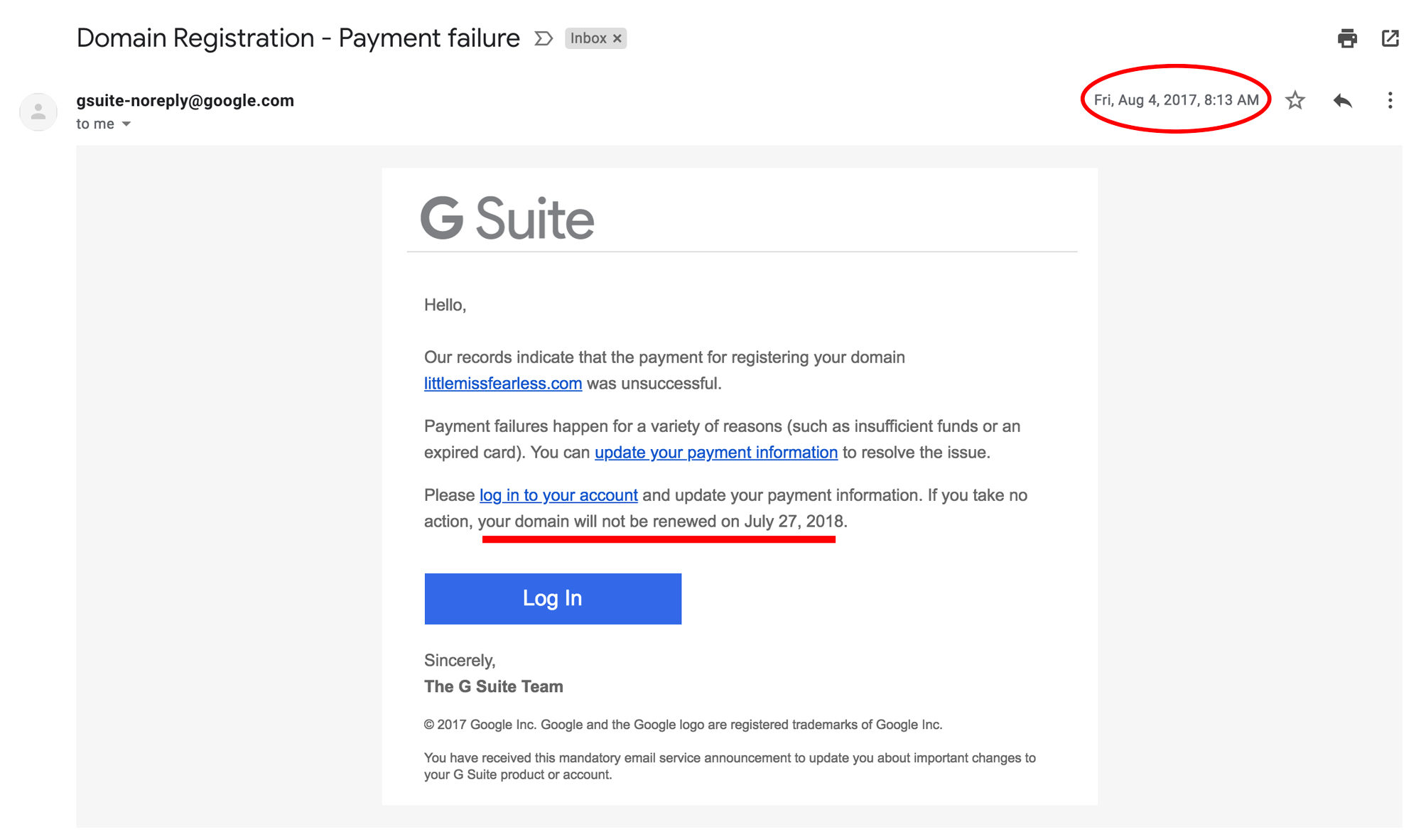 g suite payment
