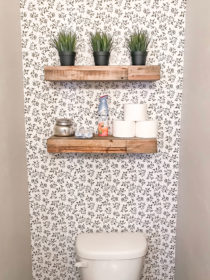 Easily Transform a Small Bathroom with Removable Wallpaper - Little ...